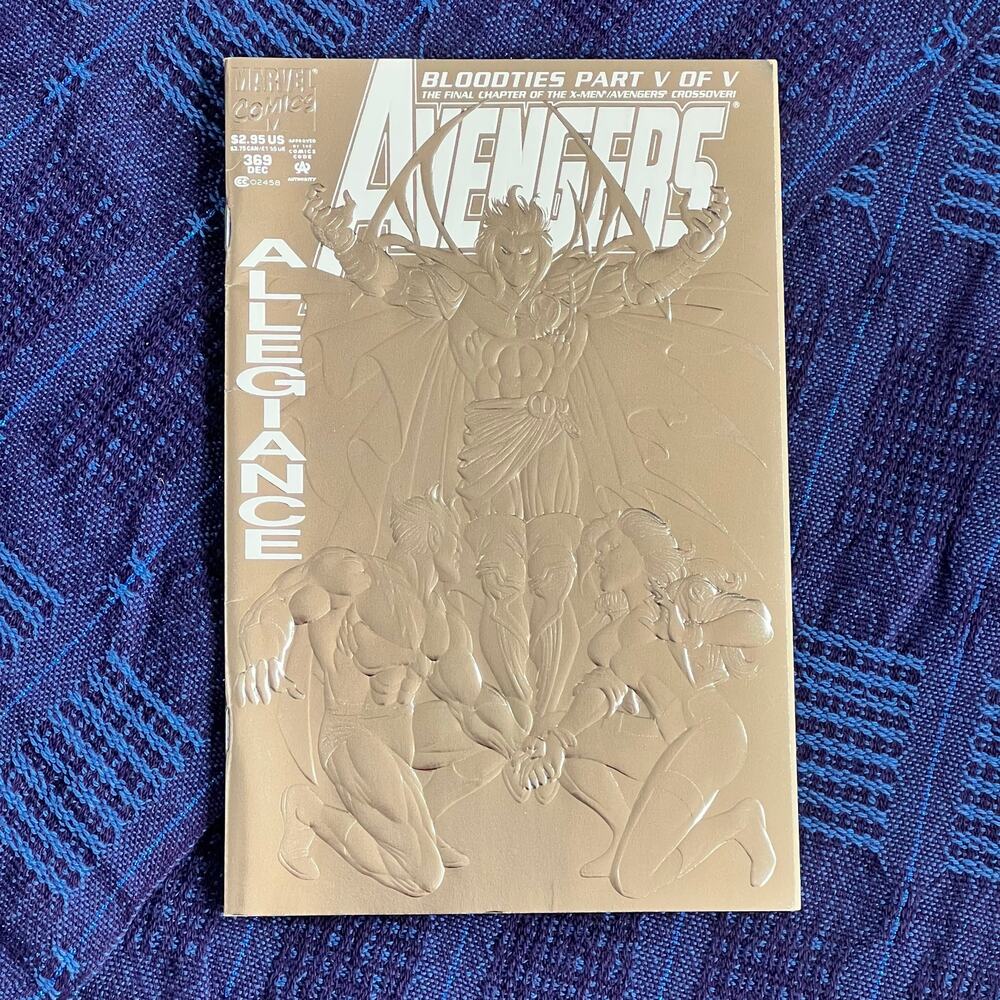 SILVER Avengers Bloodties Part V of V #369 X-Men Crossover Giant Comic Book